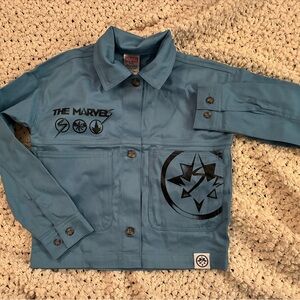 Marvel Kids Teal Jean Jacket with Black Accents